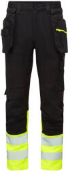 Portwest DX457 - DX4 Hi-Vis Class 1 Craft nadrág lezippzározható lengőzsebbel, sárga/fekete (DX457YBR41)
