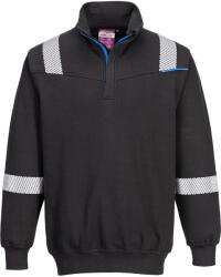 Portwest FR710 - WX3 FR Modaflame lángálló, antisztatikus pulóver, fekete (FR710BKRM)