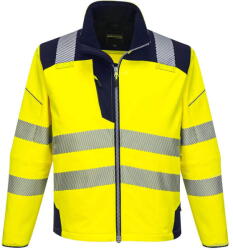 Portwest T402 - PW3 Hi-Vis softshell kabát, sárga/tengerészkék (T402YNR4XL) - munkavedelmed