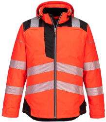 Portwest T400 - PW3 Hi-Vis téli kabát, piros/fekete (T400RBKXXXL)