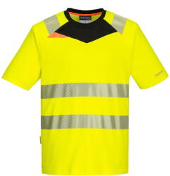 Portwest DX413 - DX4 Hi-Vis póló S/S, sárga/fekete (DX413YBRXXL) - munkavedelmed