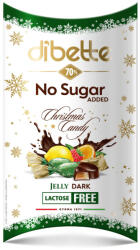 DIBETTE NAS szaloncukor 220g étcsokoládéval mártott vegyes gyümölcsízű zselés HCN, édesítőszerekkel