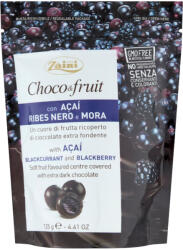 Zaini Zàini szeder-, fekete ribizli- és acai bogyó ízű gyümölcscukorkák étcsokoládé bevonattal 125 g