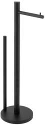 Erga Westa, WC papír tartó wc papír adagolóval, matt fekete, ERG-YKA-P. WESTA-BLK (ERG-YKA-P.WESTA-BLK)