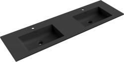 Mexen Otis, dupla, pultba süllyesztett mosogató 161 × 46, 5 cm, matt fekete, 25181671D (25181671D)