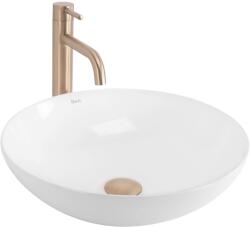 Rea Anika, pultra szerelhető mosdó 405x405x120 mm, fényes fehér, REA-U6367 (REA-U6367)