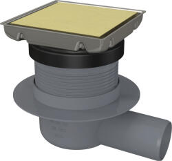 Deante Deante, pont alakú zuhanyfolyóka kétoldalas ráccsal 130x130 mm, matt arany, DEA-KOS_R01D (KOS_R01D)