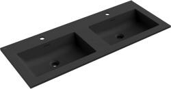 Mexen Otis, dupla, pultba süllyesztett mosogató 121 × 46, 5 cm, matt fekete, 25181271D (25181271D)