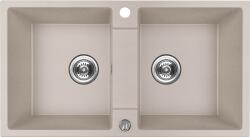 Kuchinox Rab, 2 rekeszes gránit mosogató 800x440x186 mm, bézs, LAV-SBF_420Y (LAV-SBF_420Y)