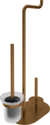 Deante Silia kiegészítők, 3 funkciós WC-papír és WC-kefe tartó, szálcsiszolt bronz, DEA-ADI_C732 (ADI_C732)