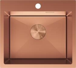 Mexen Solix, 1 rekeszes rozsdamentes mosogató 500 x 450 mm, szálcsiszolt réz, 6402501000-65 (6402501000-65)
