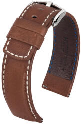 Hirsch Mariner Sötétbarna óraszíj - 20mm / L -120/80mm