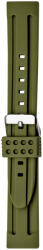 Herzog Szilikon Óraszíj Olivazöld - 20mm / L -120/80mm