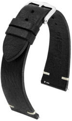 Hirsch Bagnore Fekete óraszíj - 21mm / L -120/80mm