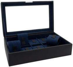 Friedrich23 Cross Grain Bond Óratartó doboz 10 órához üvegtetővel fekete