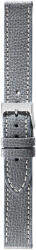 Herzog Alta Moda óraszíj szürke fehér varrással - 18mm / M/L - 115/75mm