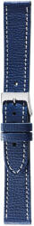 Herzog Alta Moda óraszíj sötétkék fehér varrással - 18mm / M/L - 115/75mm
