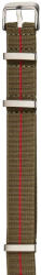 Herzog STRECH NATO óraszíj zöld piros csíkkal - 22mm / M/L -270mm