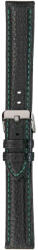 Herzog SPORTIVO óraszíj fekete zöld varrással - 18mm / M/L - 115/75mm