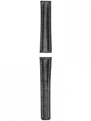 Herzog LOUISIANA bőr óraszíj Pillangócsathoz Fekete (Breitlinghoz) - 20mm / L -108/88mm