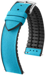 Hirsch Arne Türkizkék óraszíj - 22mm / L -120/80mm