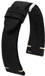 Hirsch Serro Fekete óraszíj - 19mm / L -120/80mm