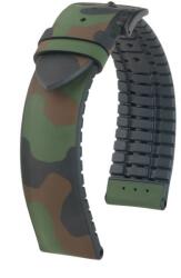 Hirsch John Terepmintás Zöld óraszíj - 22mm / L -120/80mm