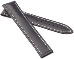 Rios Engineer Bőr óraszíj Fehér varrással pillangócsathoz (Omega) - 22mm/ M/L - 105/100mm