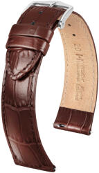 Hirsch Louisianalook Sötétbarna óraszíj - 22mm / L -120/80mm