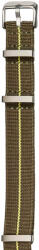 Herzog STRECH NATO óraszíj zöld sárga csíkkal - 20mm / M/L -270mm