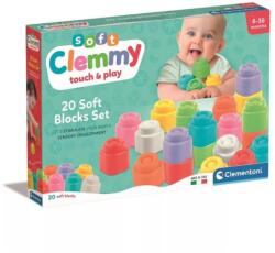 Clementoni Clemmy puha színes építőkocka szett - 20 db-os