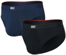Saxx Vibe Xtra Soft Comfort Brief Fly 2Pk férfi alsó L / fekete/kék