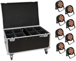 EUROLITE Set 8x LED IP PAR 12x9W SCL Spot + Case with wheels