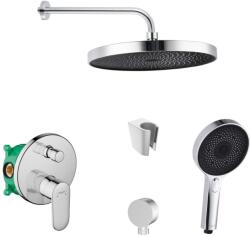 SANITINO - Set de duș cu baterie și corp încastrat Hansgrohe, accesorii kielle, crom SANI21HKK008 (SANI21HKK008)