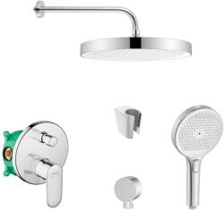 SANITINO - Set de duș cu baterie și corp încastrat Hansgrohe, accesorii kielle, crom SANI21HKK009 (SANI21HKK009)