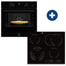 Electrolux EOD5F71Z Beépíthető sütő + Electrolux EHF6547FXK Beépíthető kerámia főzőlap