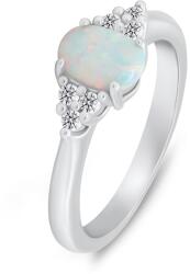 Brilio Silver Bájos ezüst gyűrű opállal és cirkónium kövekkel RI109W 54 mm