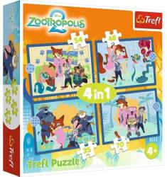 Trefl 4 az 1-ben puzzle (35, 48, 54, 70 db-os) - Zootropolis 2 (34677) (34677)