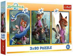 Trefl 3 x 80 db-os puzzle - Zootropolis 2 (34897) (34897)