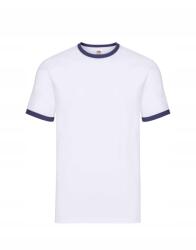 Fruit of the Loom Férfi póló, Fruit of the Loom, pamut, fehér/kék, 3XL INTL (611680ZA3XL)