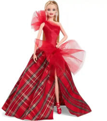 Mattel Barbie Signature ünnepi baba piros estélyi ruhában (HRM65) - jatekbirodalom