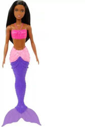 Mattel Barbie Dreamtopia sellő baba fekete hajjal és lila uszonnyal (HGR06) - jatekbirodalom