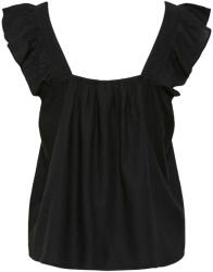 PIECES női blúz, 17154740, lenvászon/viszkóz, S INTL, fekete (0000304915598_S)