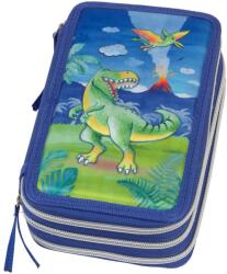 Faber-Castell Dinoszaurusz tolltartó, felszerelt, 44 db, 3 cipzárral (FC573041)