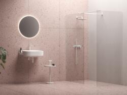 RAVAK Walk-In Double Wall zuhanykabin matt fehér, átlátszó (GW9WG0E0SZ1+GW9W10E0SZ1+GWD01000E008)