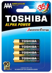 Toshiba elem LR03GCH BP-4 ALPHA POWER Alkaline AAA (4db/csomag)