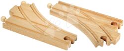 BRIO Piese de schimb pentru cale ferată Curved Switching Tracks BRIO 2 macazuri oblice pentru căile paralele (BRIO3466)