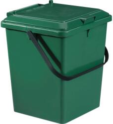  Téglalap alakú vödör szerves hulladék gyűjtésére, 8 L - Kompakt és praktikus, fedéllel (BIO640010)