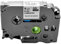 AIMO Banda laminata compatibila Brother P-touch TZe-221, 9 mm, negru pe alb, pentru organizare birou, dosare si arhivare (BHATZE221)
