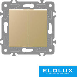 ELDLUX ELDGROUND Kettős váltókapcsoló (106+6) Arany (3447043882)